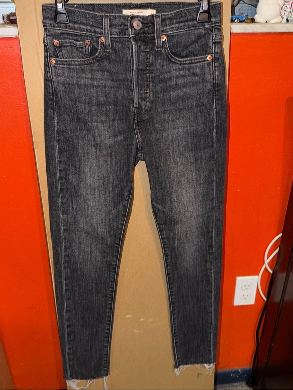 Women’s Wedgie Skinny Black Button-Fly Levi’s